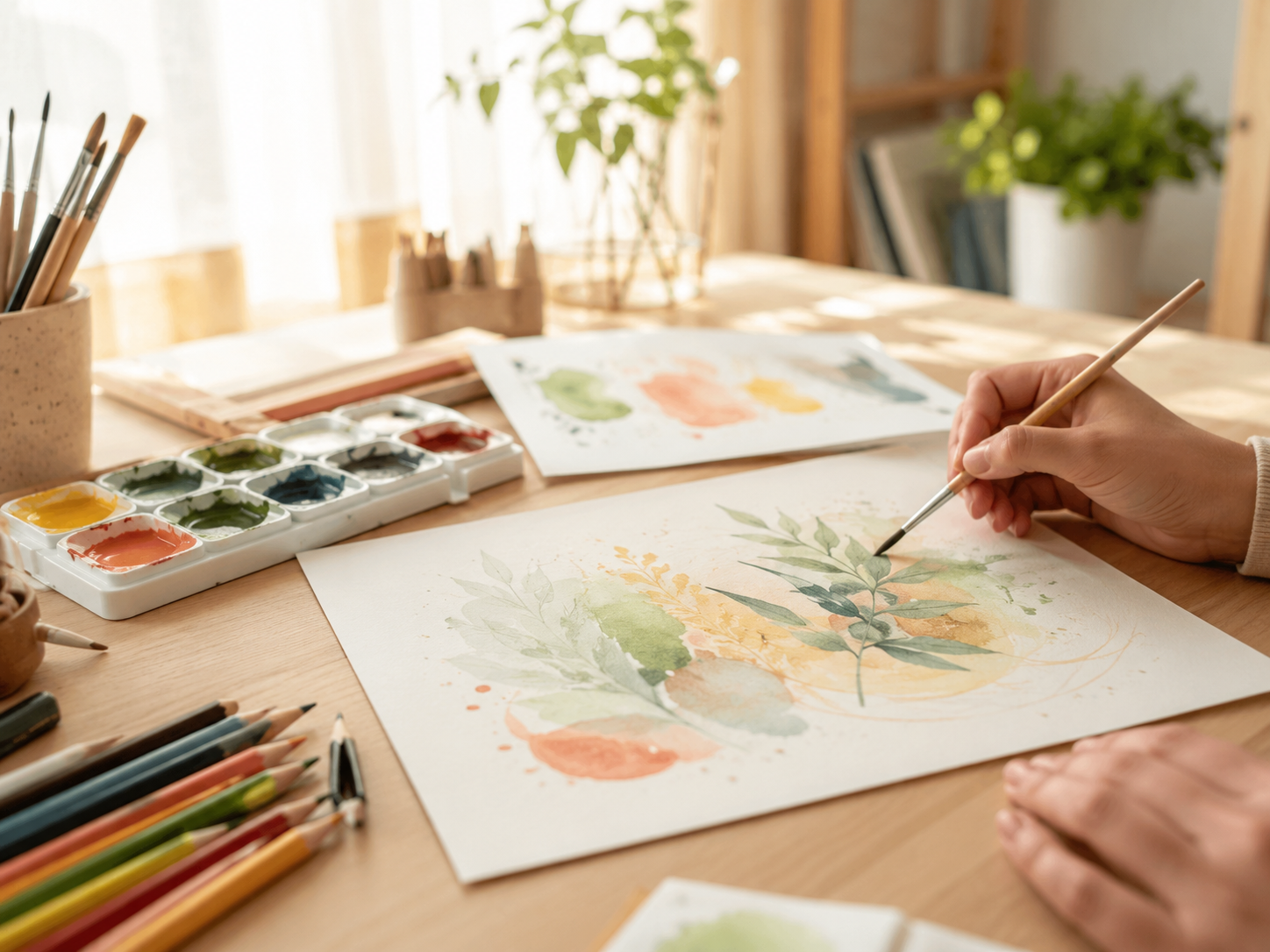 アート制作の作業風景